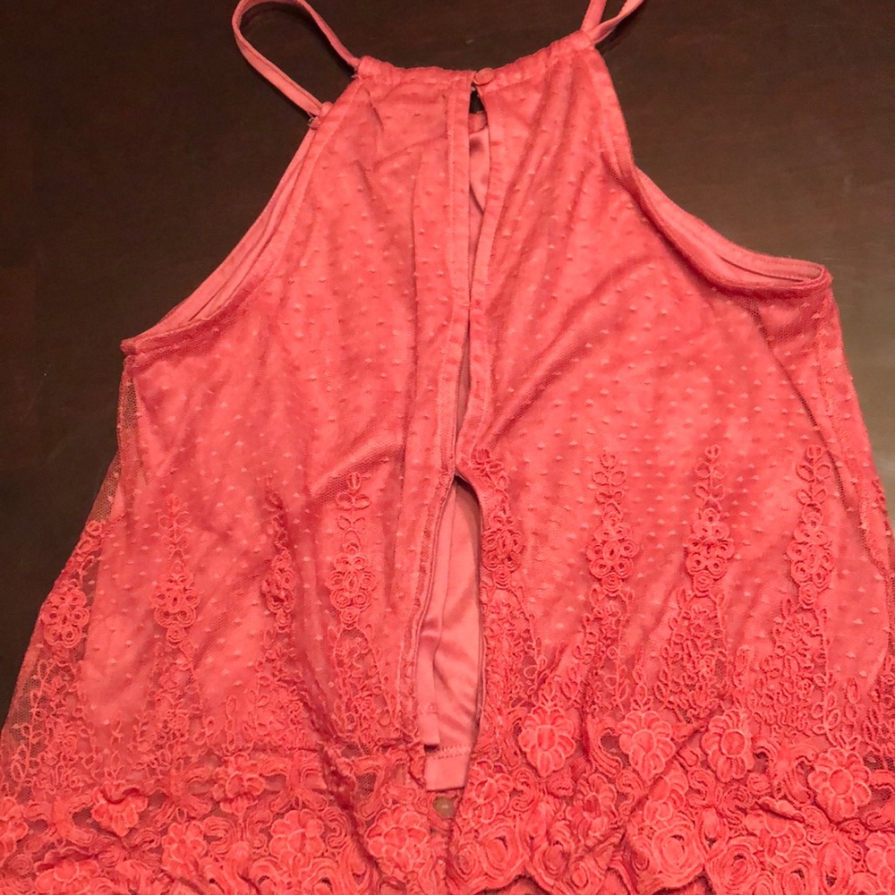Peach lace top - Picture 3 of 5